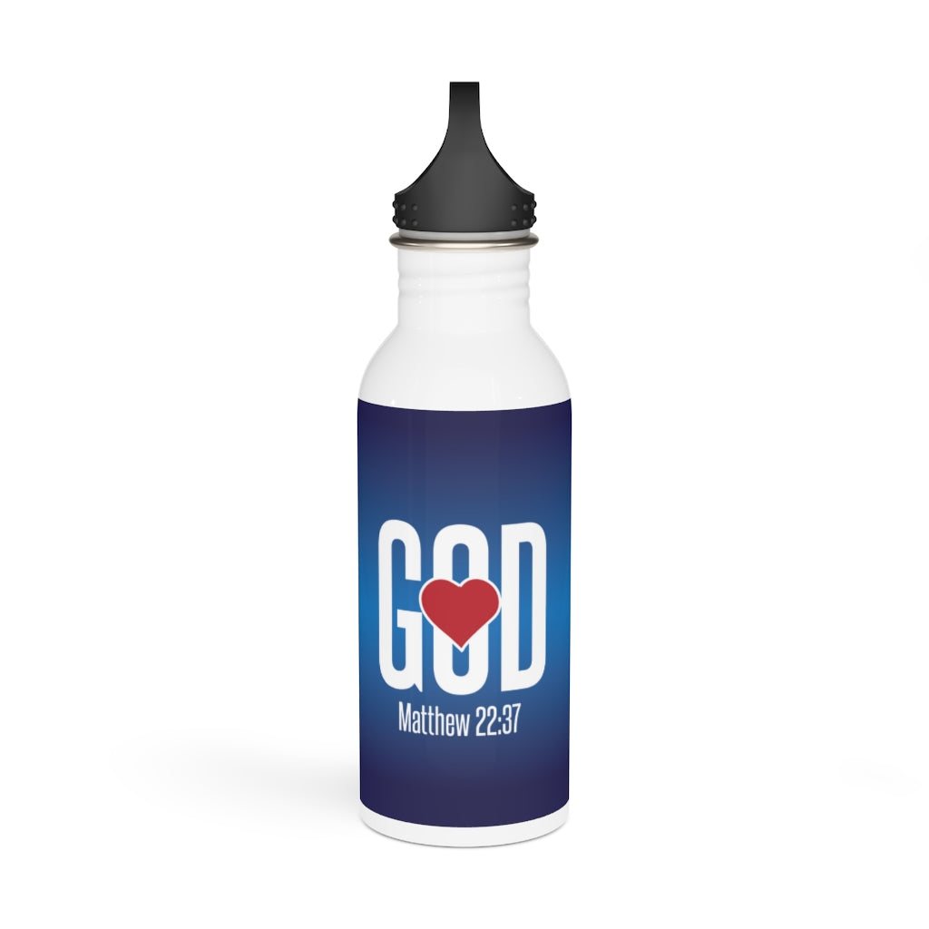 mb02 LOVE GOD - Stainless Steel Water Bottle