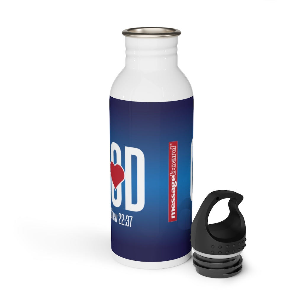 mb02 LOVE GOD - Stainless Steel Water Bottle