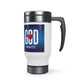 mb02 LOVE GOD Stainless Steel Travel Mug with Handle, 14oz