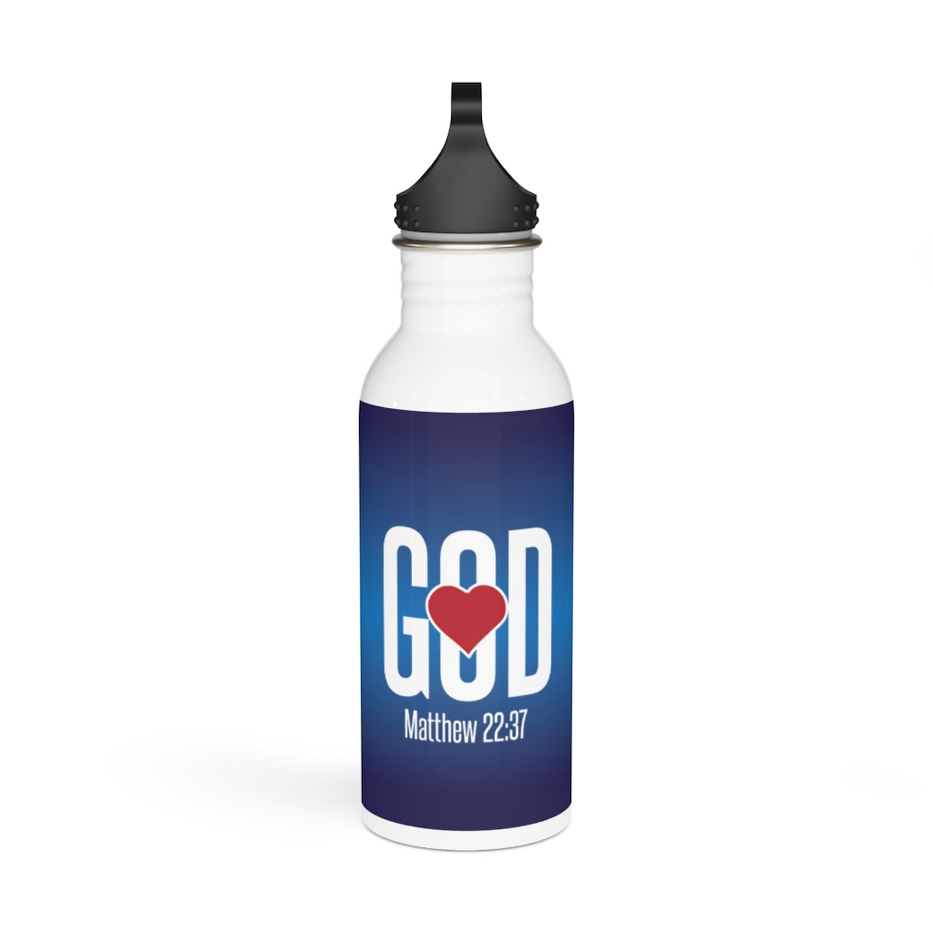 mb02 LOVE GOD - Stainless Steel Water Bottle